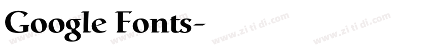 Google Fonts字体转换
